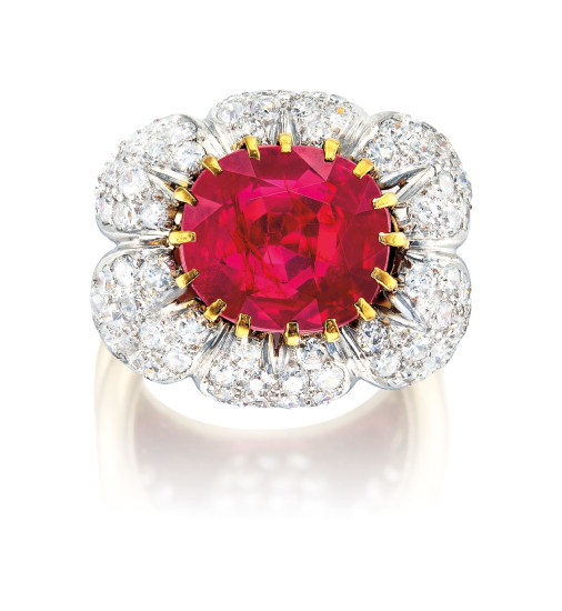Cartier - A Ruby and Diamond Ring 