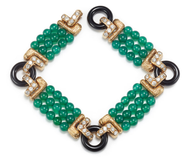 onyx and diamond bracelet
