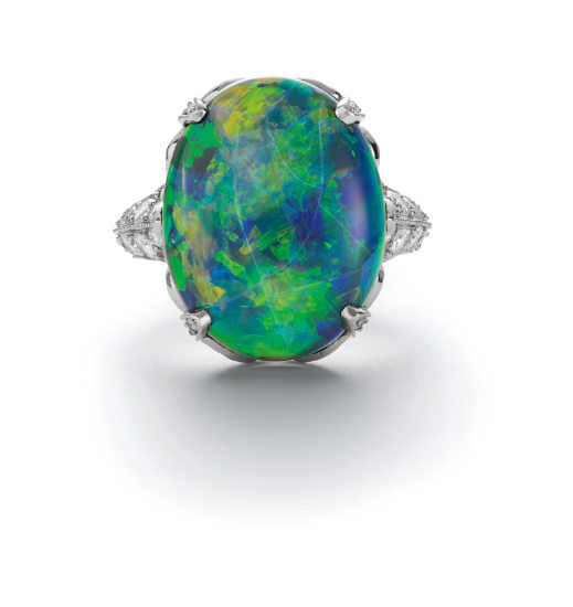 Opal and Diamond Ring 