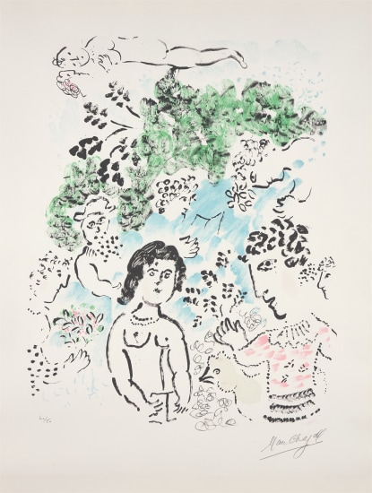 Marc Chagall La Branche Verte The Green Branch 1984 Phillips