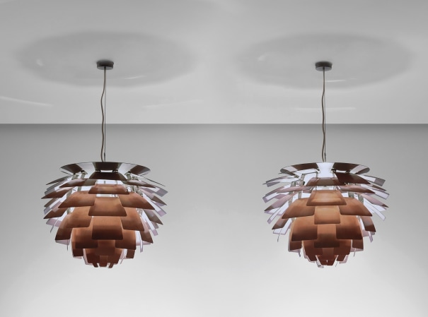 Poul Henningsen Pair Of Artichoke Ceiling Lights