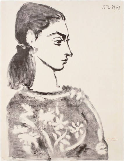 Pablo Picasso Femme Au Corsage A Fleurs Woman With Flower Bodice Jacqueline Roque 1957 Phillips