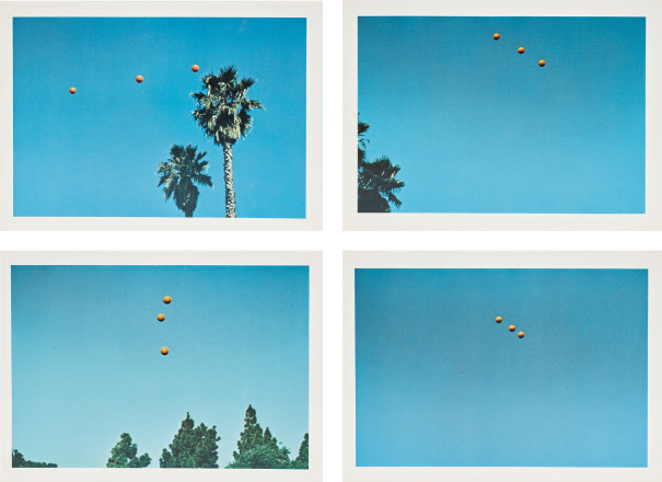 John Baldessari Throwing Three Balls In The Air To Get A