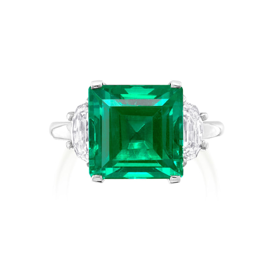 An Exceptional Emerald and Diamond Ring