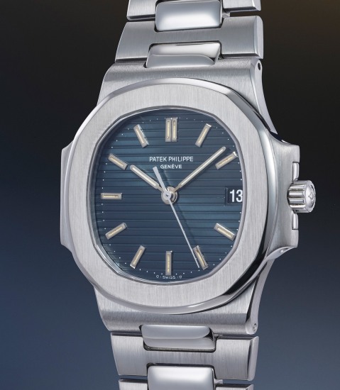 Patek Philippe Nautilus Date Sweep Seconds Stainless Steel Green Dial
