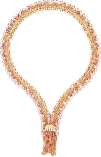A DIAMOND 'ZIP' NECKLACE, BY VAN CLEEF & ARPELS  Pearl and diamond necklace,  Van cleef arpels, Van cleef and arpels jewelry