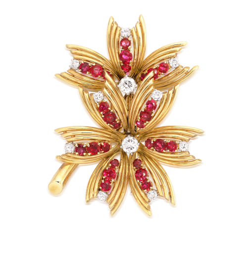 Van Cleef & Arpels  Pink Gold, Pink Sapphire and Diamond 'Zip