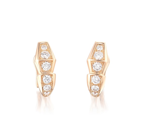 Real 18k Rose gold Bulgari Bzero1 Earrings White Ceramic And other  replica solid gold Bvlgari jewelry sale low price  International Brand  Replica Jewelry for Sale Make in Real 18k Gold and