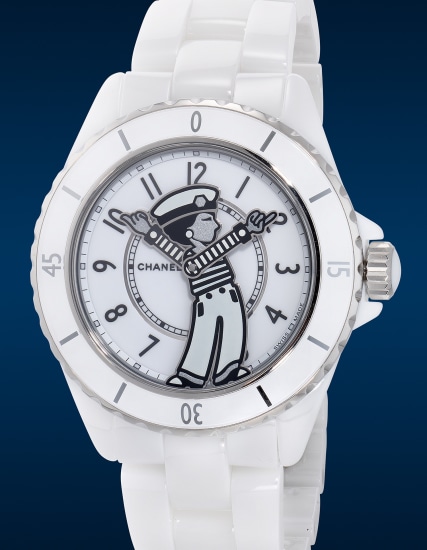 Chanel J12 Ladies Automatic Watch; White Dial; 38 mm Ceramic Bracelet H7481