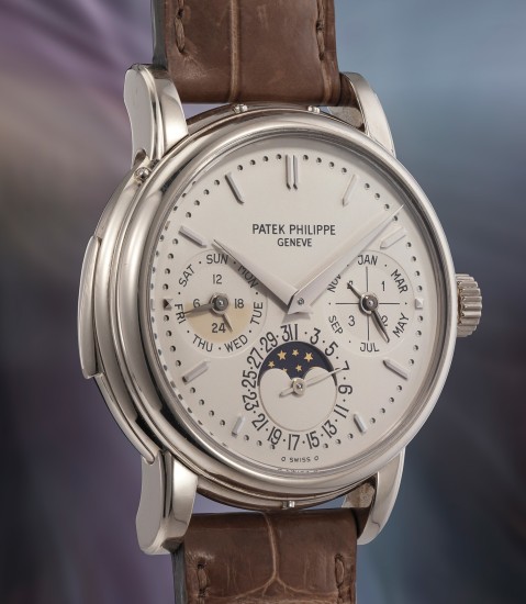 Patek philippe white gold minute hotsell