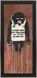 限定マット額装品/バンクシー/How the West was done Martin Whatson（マーティン・ワトソン）Pandaを通販で販売し